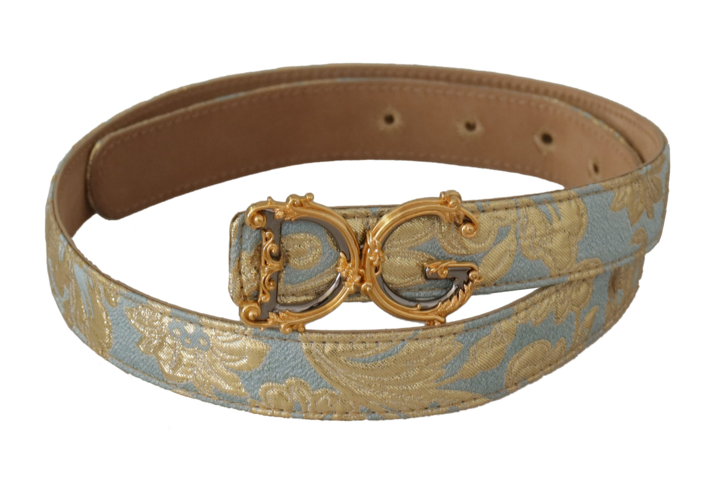 Dolce & Gabbana Elegant Gold Buckle Leather Belt