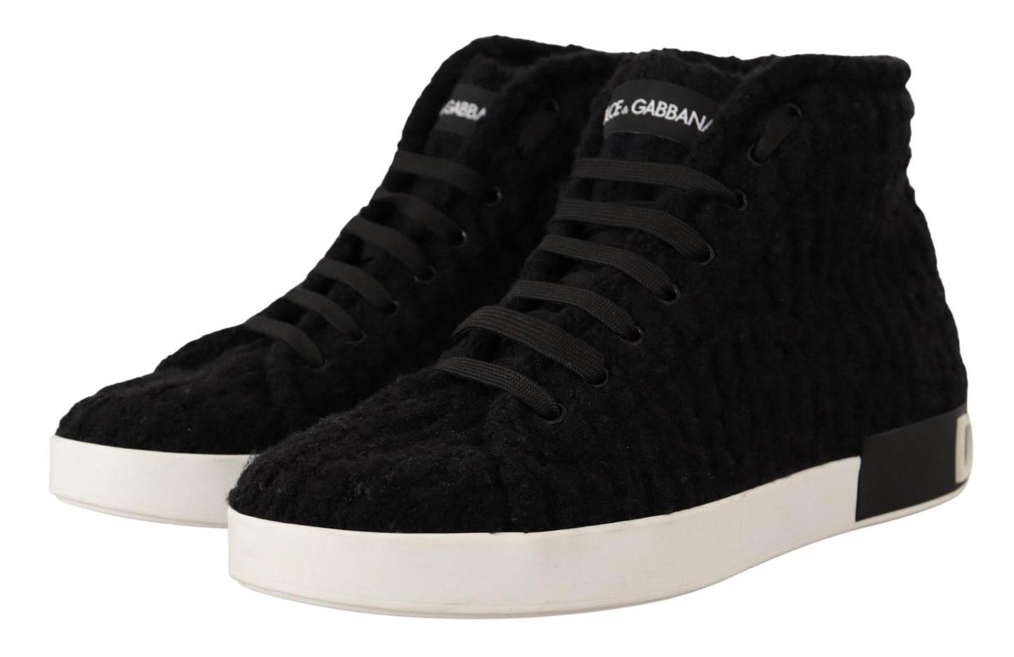 Dolce & Gabbana Elegant Black High-Top Sneakers