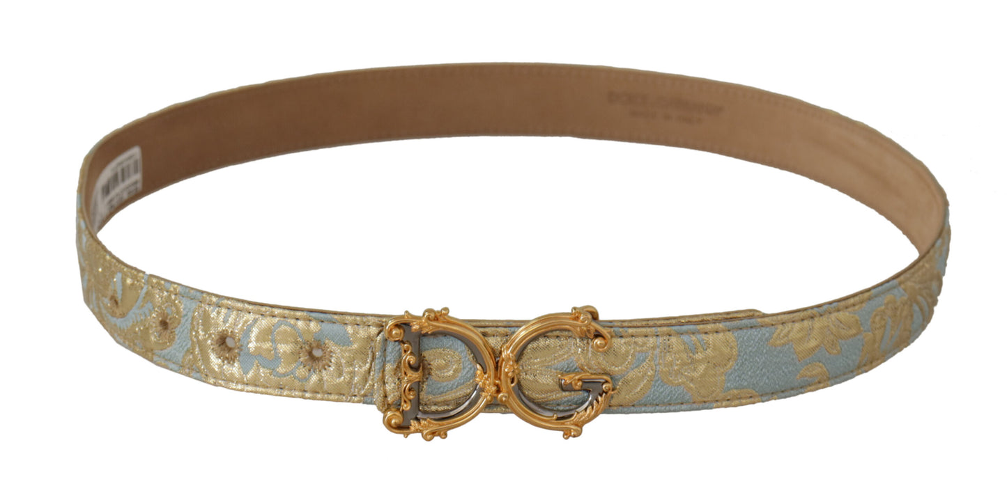 Dolce & Gabbana Elegant Gold Buckle Leather Belt