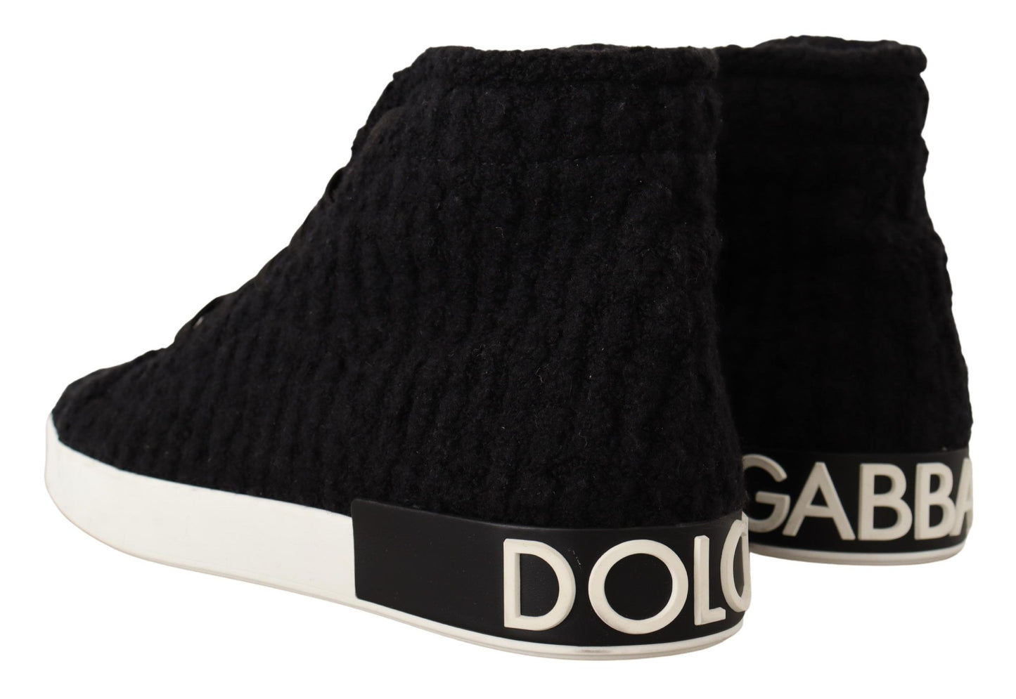 Dolce & Gabbana Elegant Black High-Top Sneakers