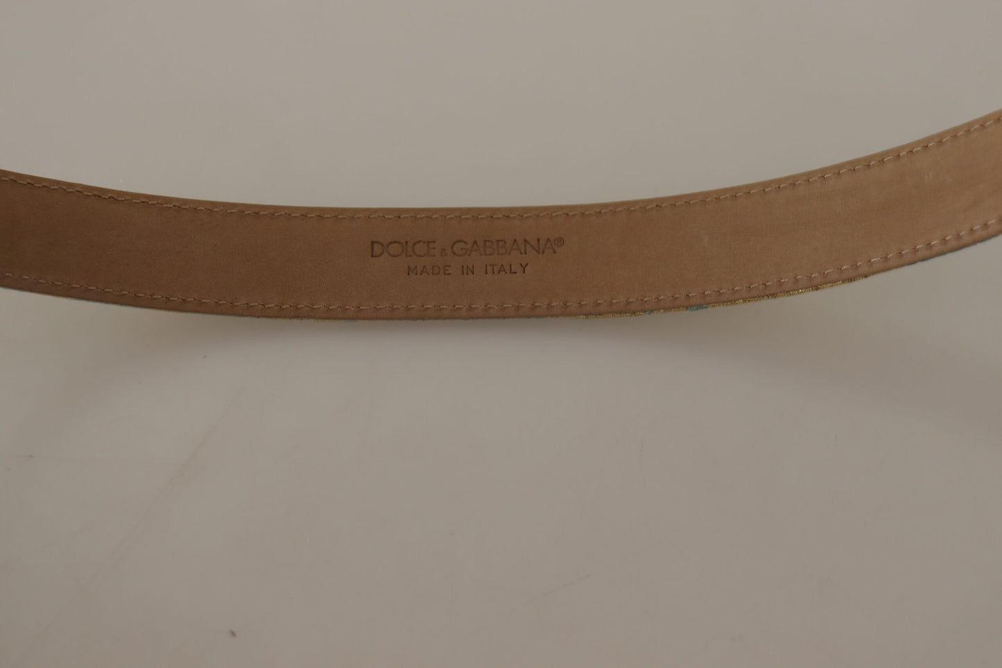 Dolce & Gabbana Elegant Gold Buckle Leather Belt