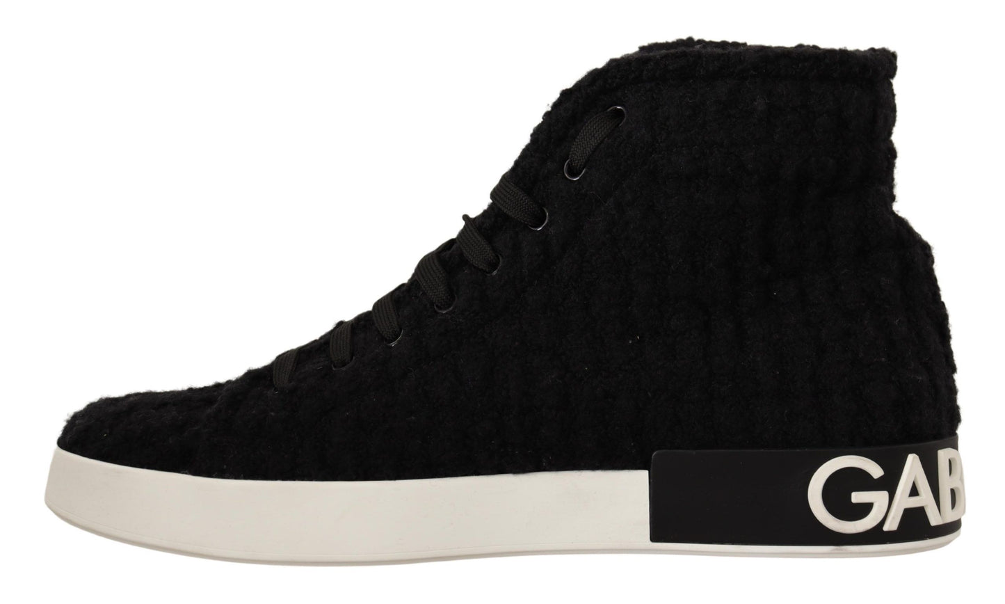 Dolce & Gabbana Elegant Black High-Top Sneakers