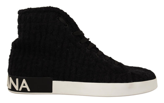 Dolce & Gabbana Elegant Black High-Top Sneakers