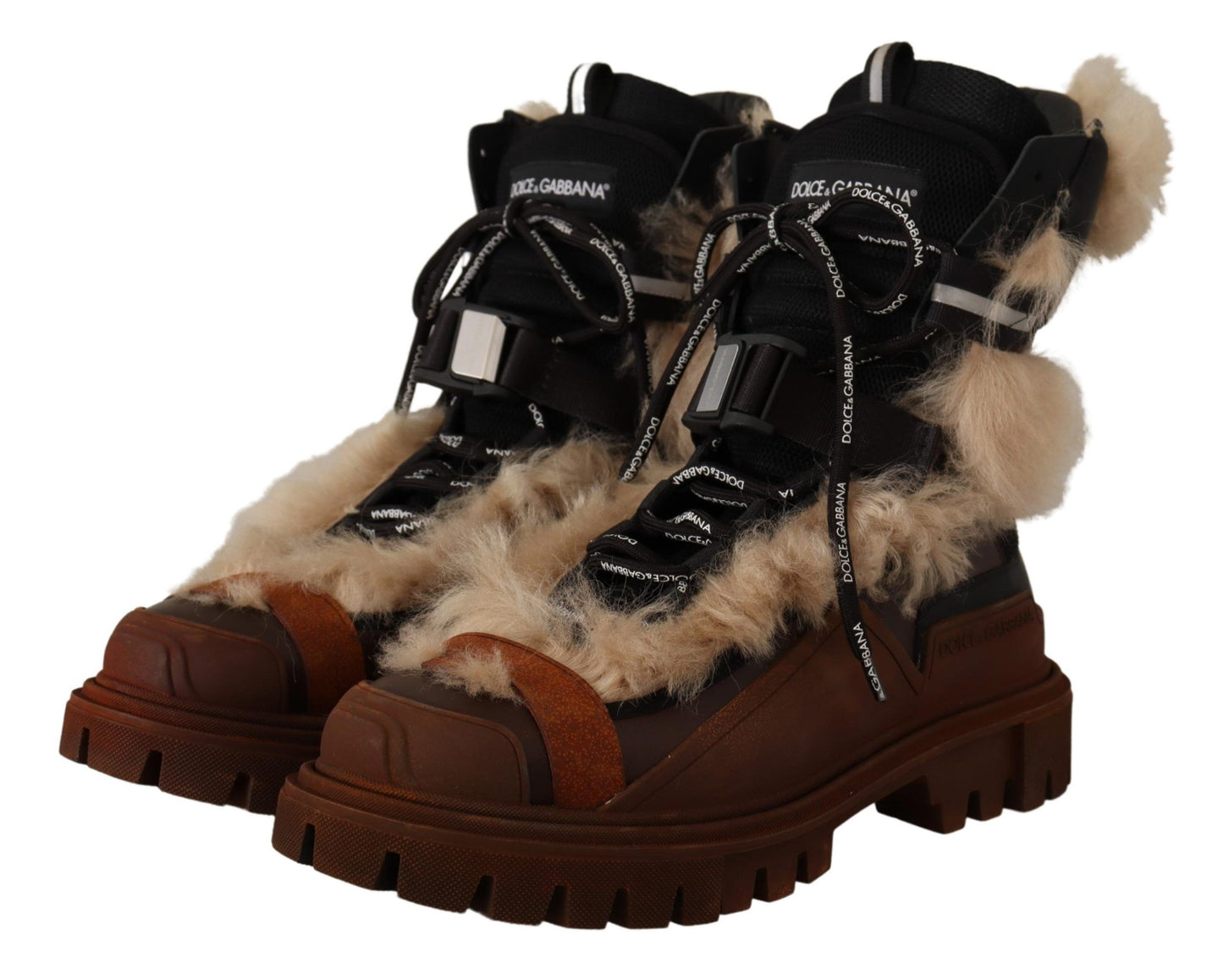 Dolce & Gabbana Exquisite Shearling Winter Snow Boots