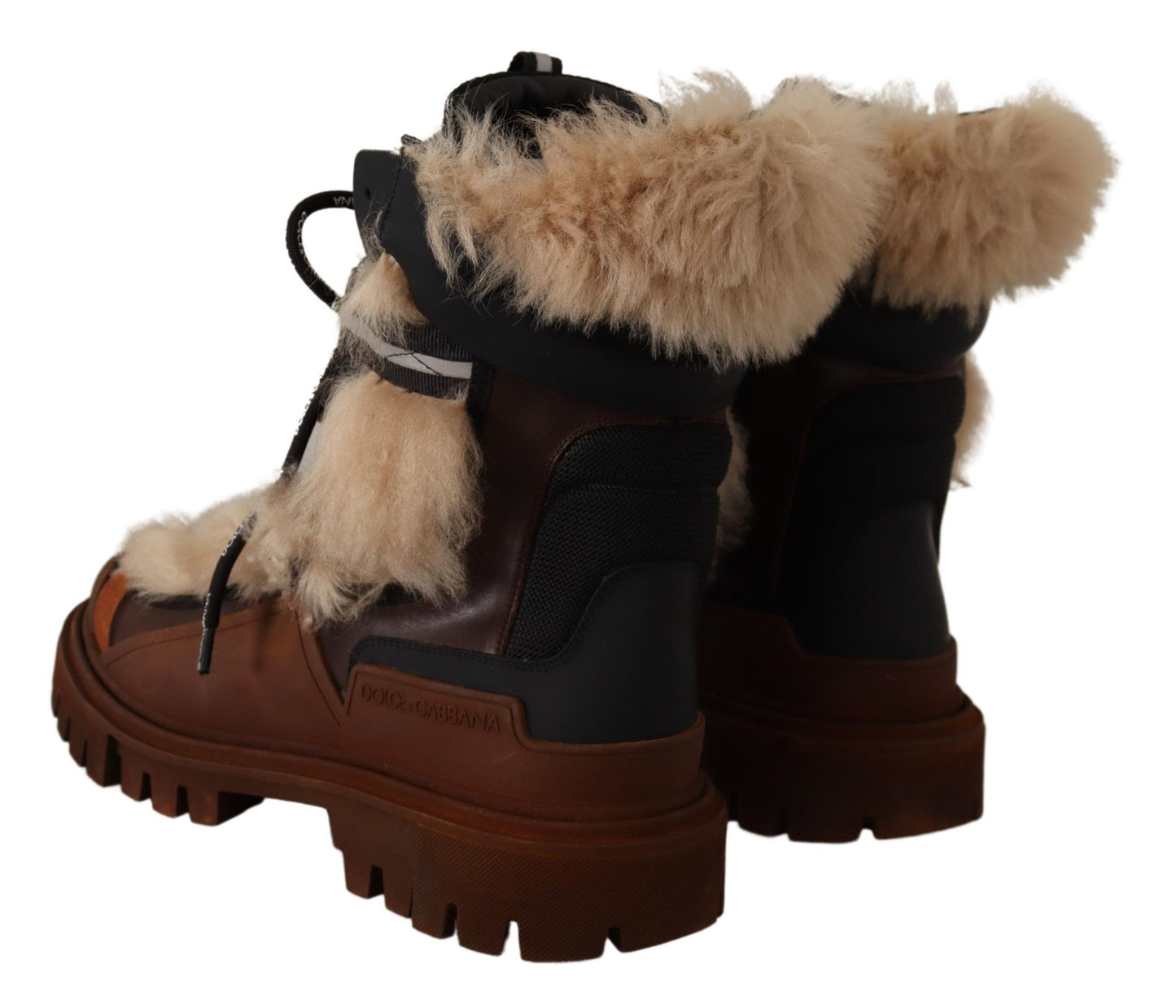 Dolce & Gabbana Exquisite Shearling Winter Snow Boots