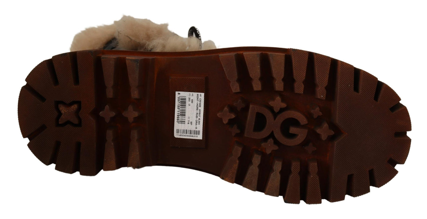 Dolce & Gabbana Exquisite Shearling Winter Snow Boots