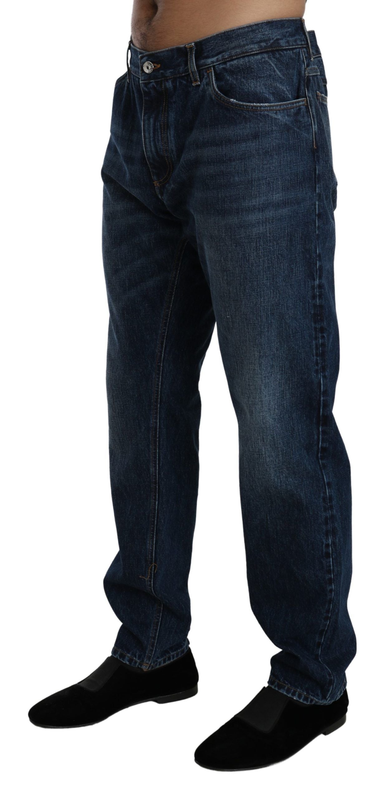 Dolce & Gabbana Elegant Dark Blue Regular Fit Denim Jeans