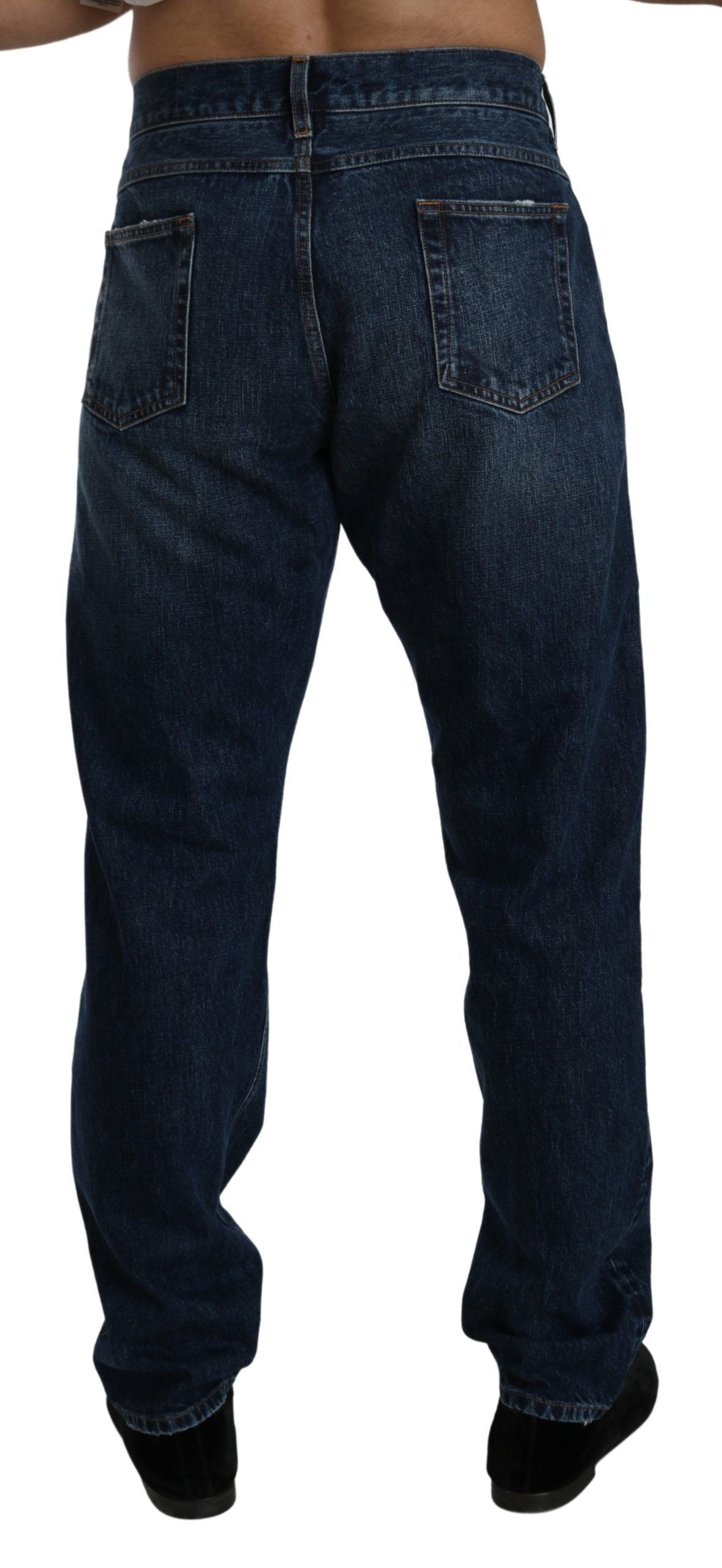 Dolce & Gabbana Elegant Dark Blue Regular Fit Denim Jeans