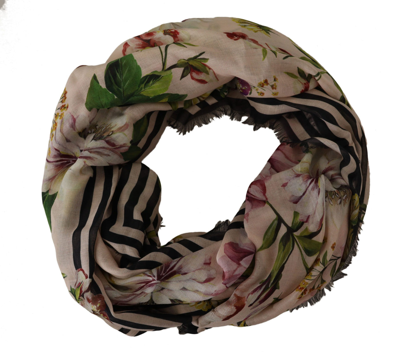 Dolce & Gabbana Elegant Floral Cashmere Blend Scarf