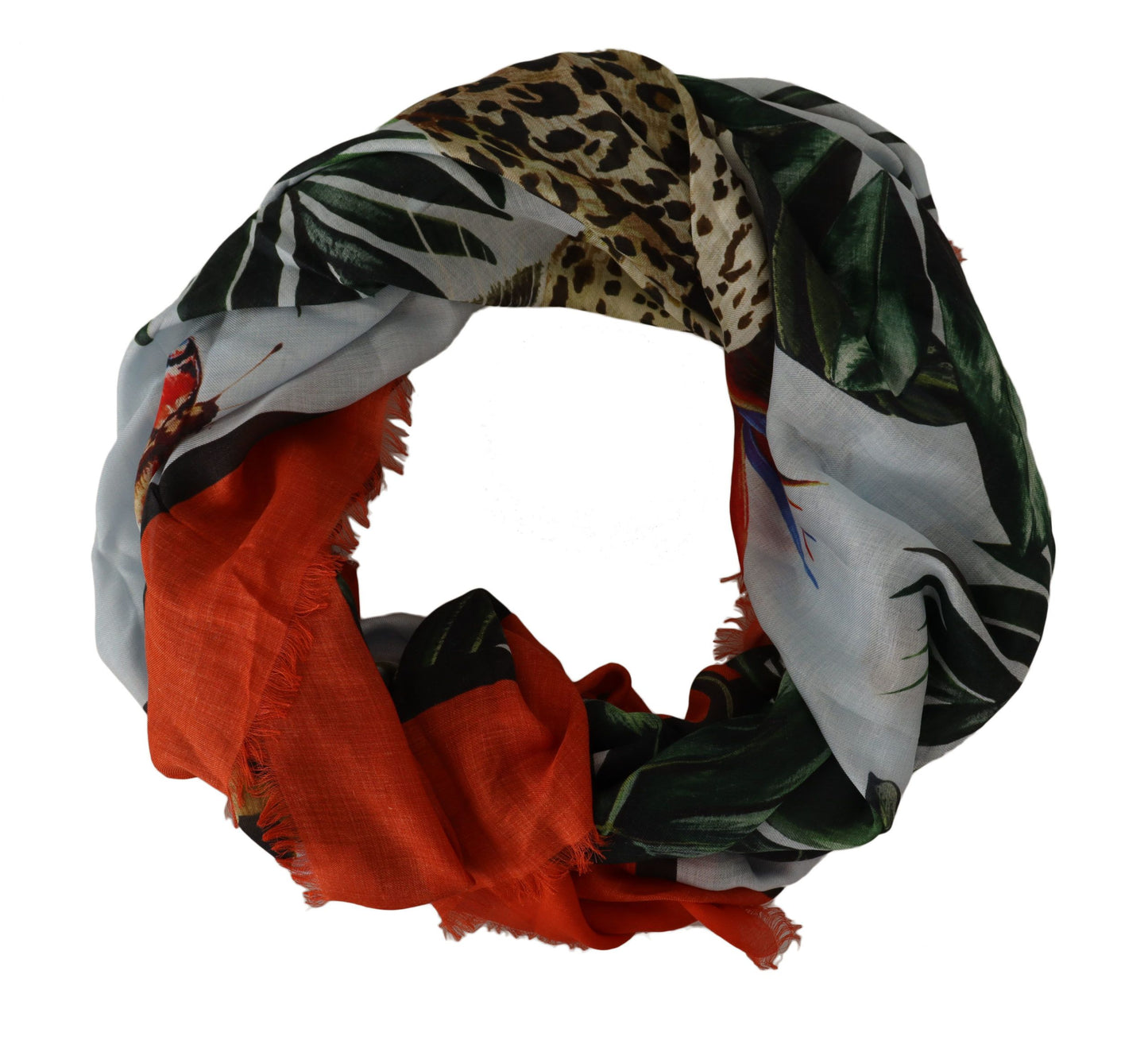 Dolce & Gabbana Luxurious Leopard Print Modal-Cashmere Scarf