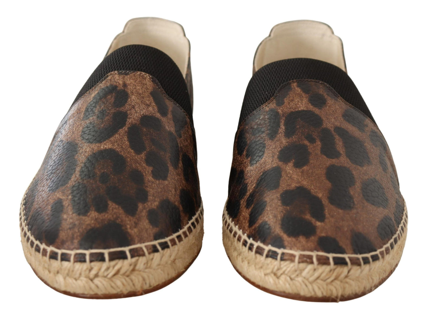 Dolce & Gabbana Elegant Leopard Espadrilles with Braided Sole