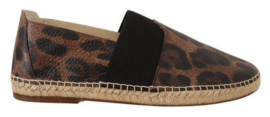 Dolce & Gabbana Elegant Leopard Espadrilles with Braided Sole