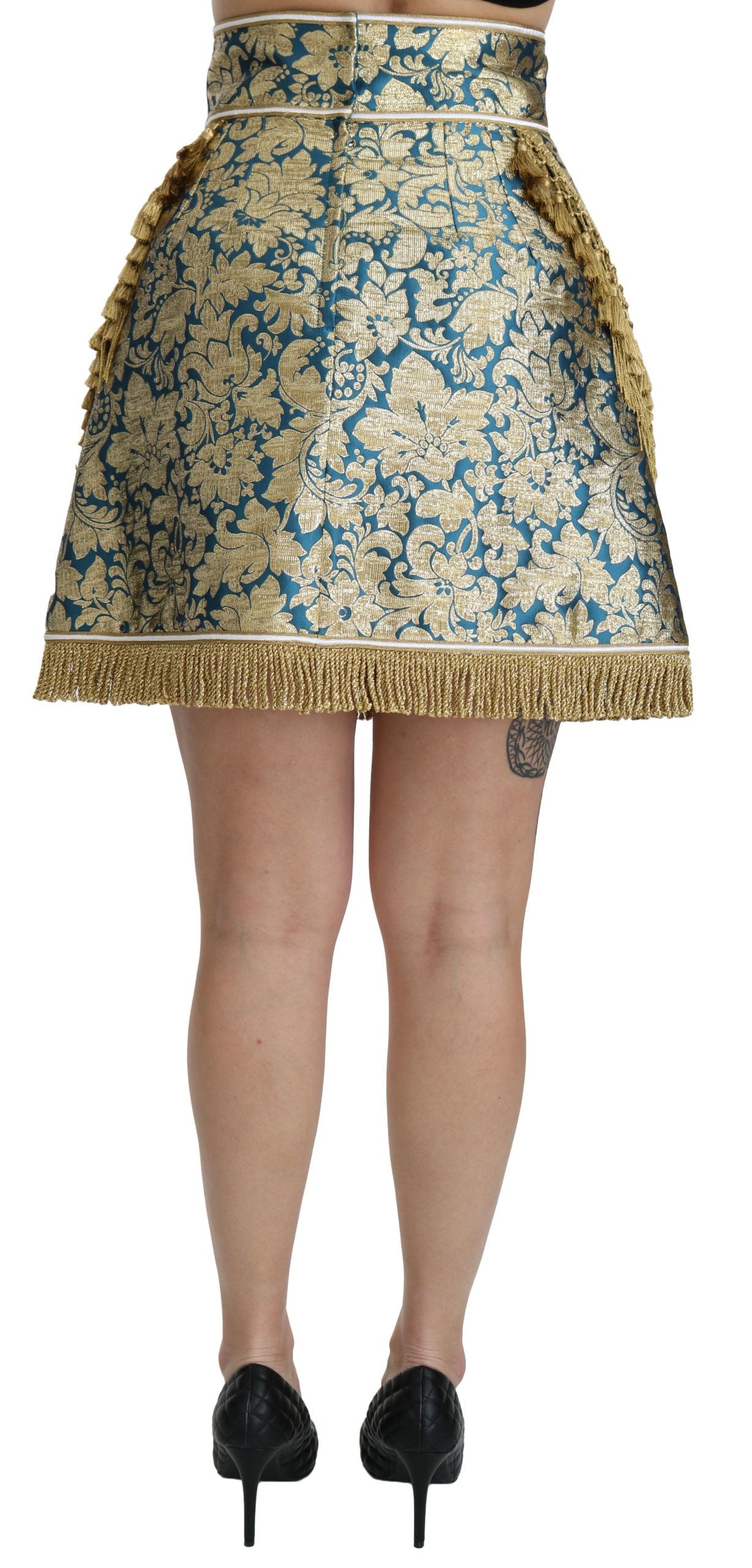 Dolce & Gabbana Floral Jacquard Mini Skirt - Vibrant Elegance