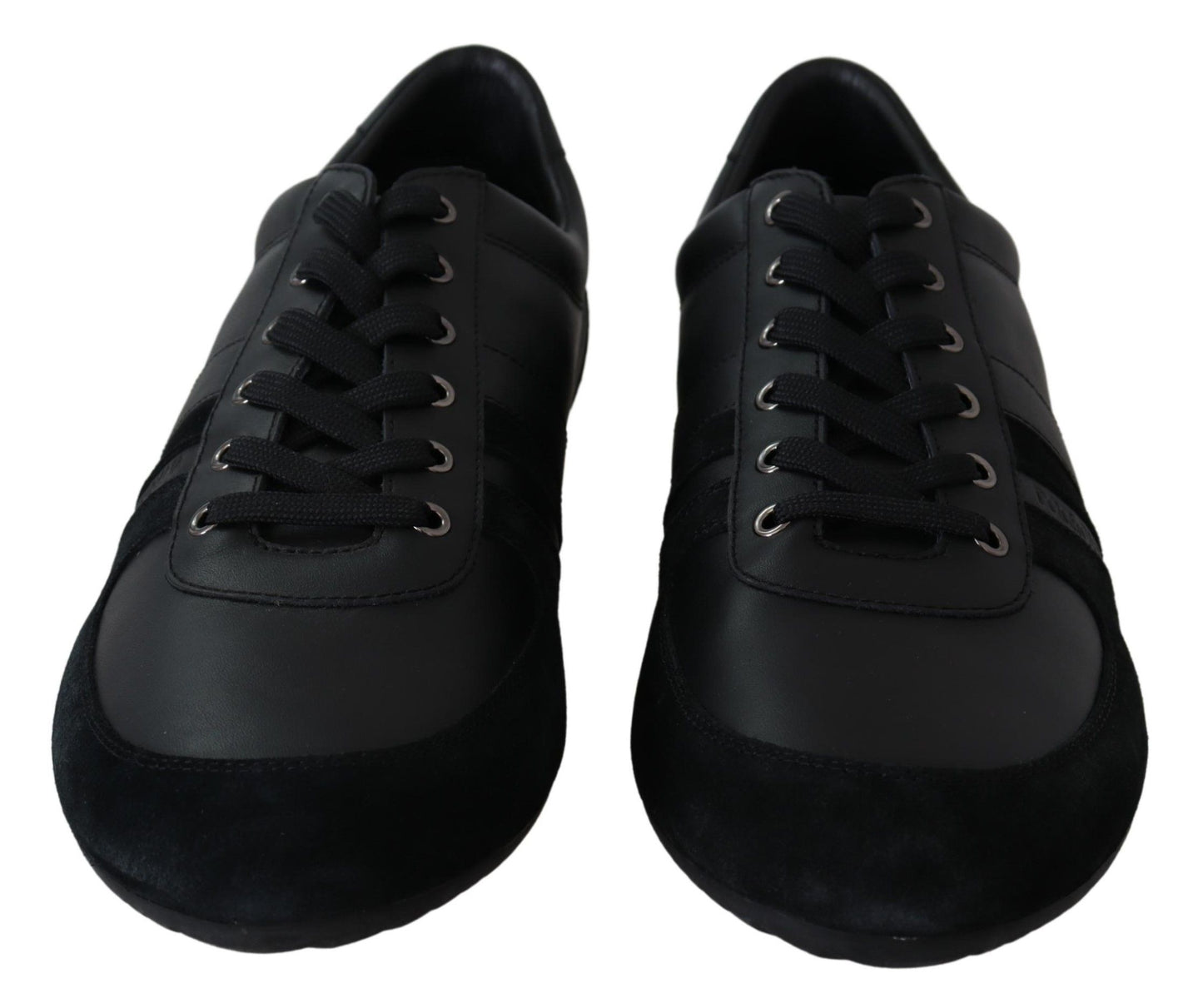 Dolce & Gabbana Elegant Black Leather Casual Sneakers