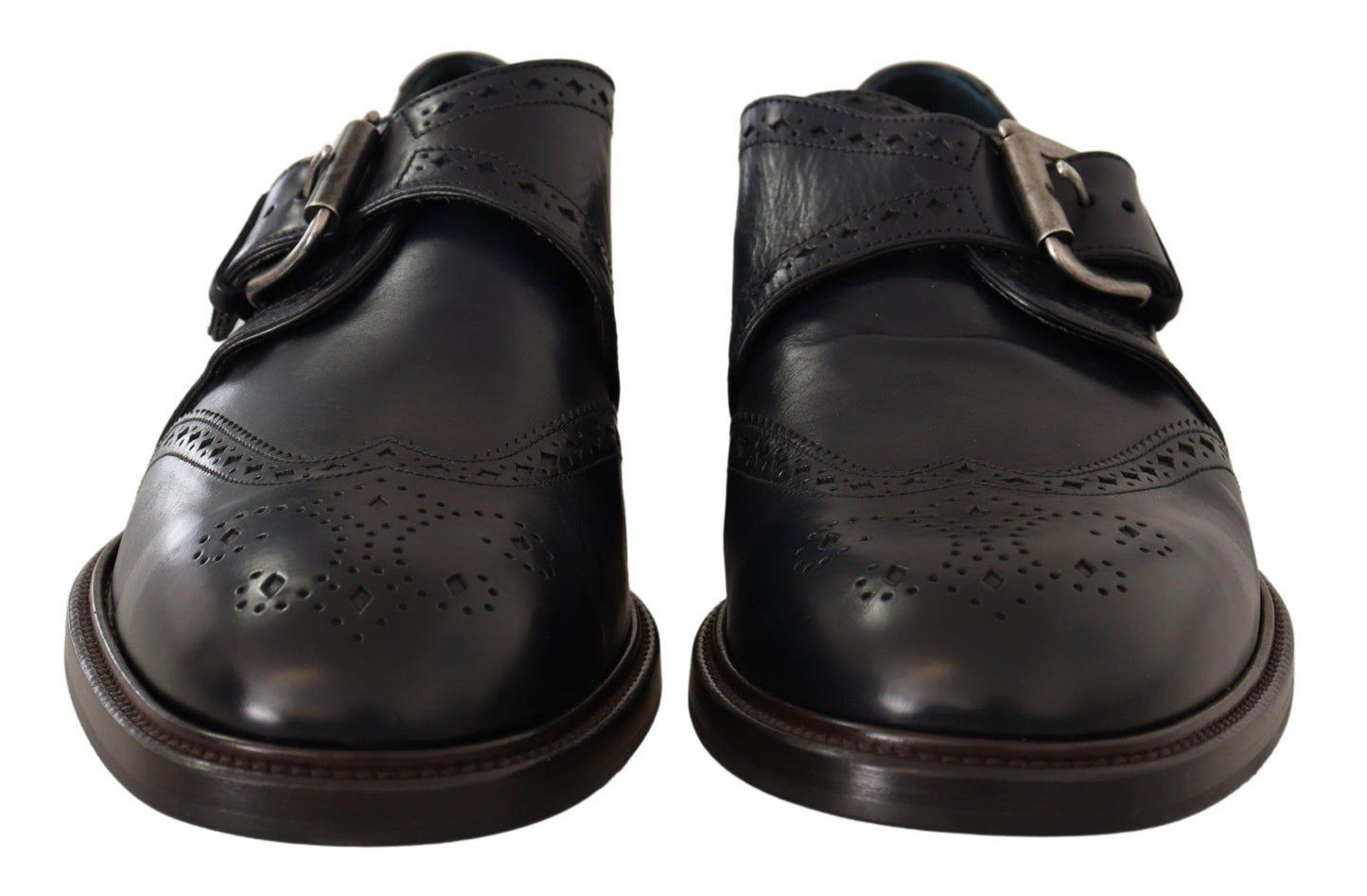 Dolce & Gabbana Elegant Blue Leather Brogue Shoes