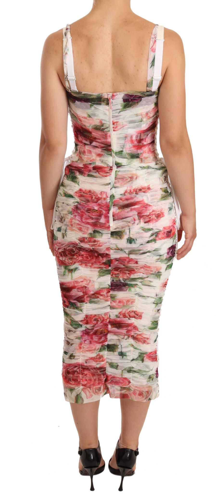 Dolce & Gabbana Elegant Floral Print Midi Sheath Dress