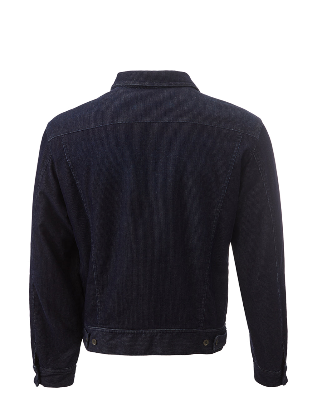 Lardini Elegant Blue Corduroy Fur-Lined Jacket