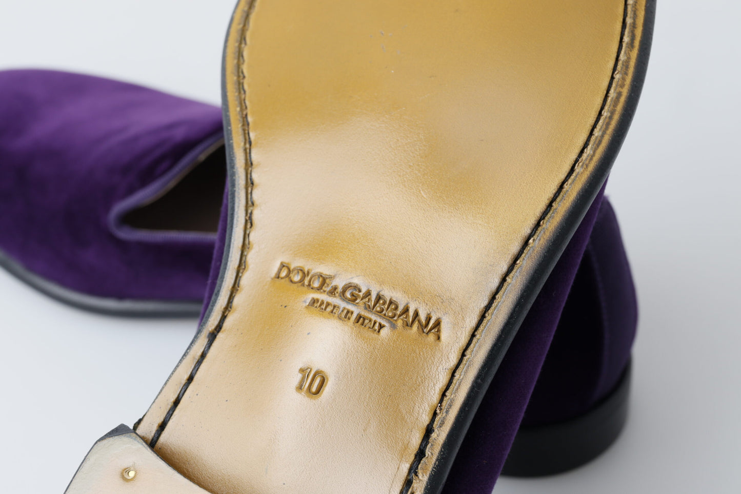 Dolce & Gabbana Elegant Purple Slipper Loafers