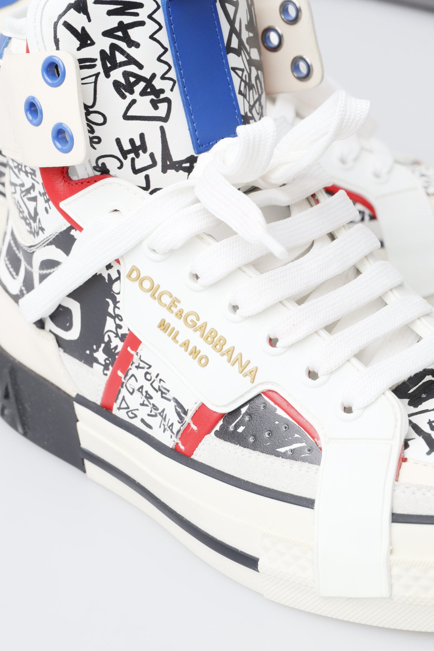 Dolce & Gabbana Exquisite High Top Leather Sneakers - Men's Fashion