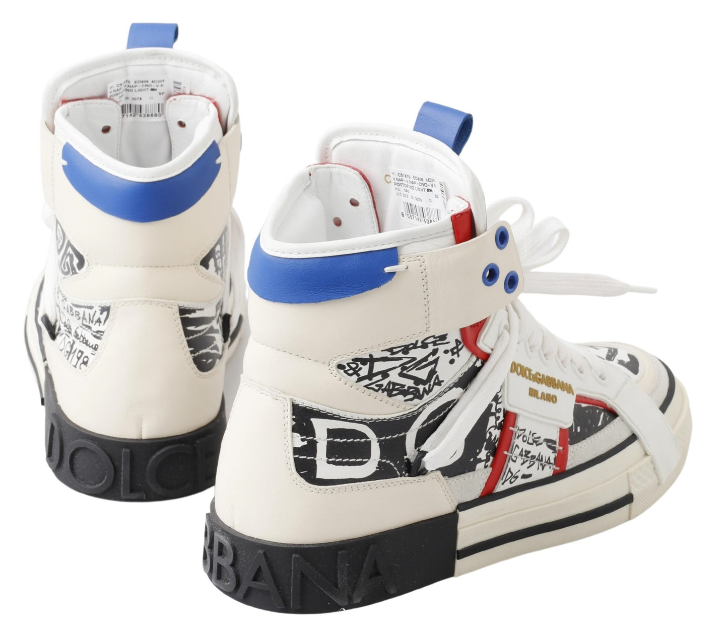 Dolce & Gabbana Exquisite High Top Leather Sneakers - Men's Fashion