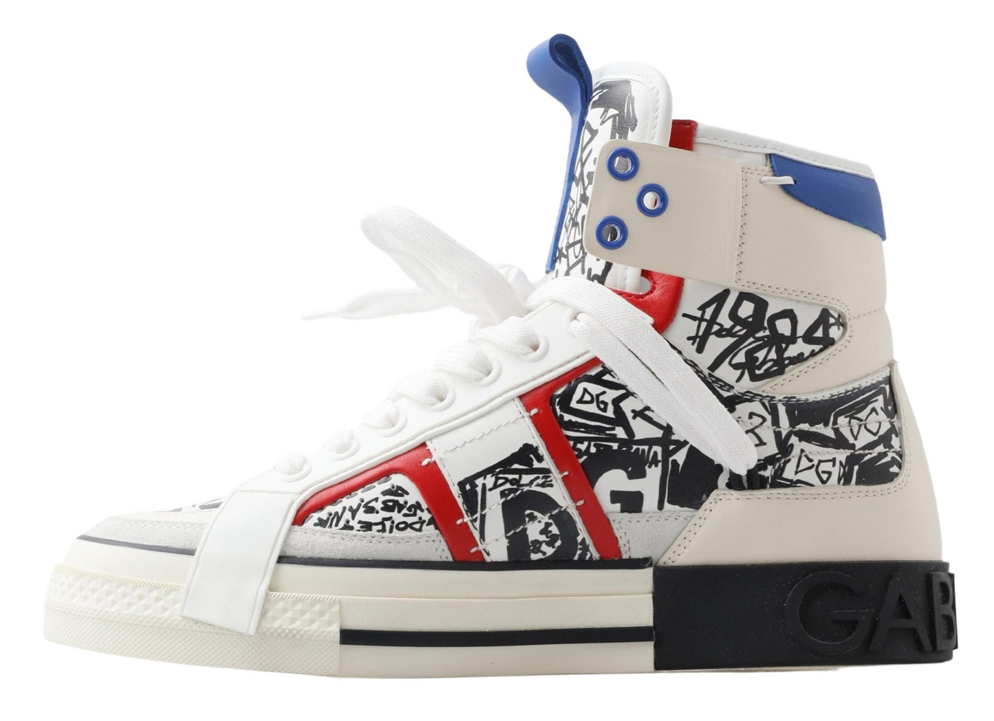 Dolce & Gabbana Exquisite High Top Leather Sneakers - Men's Fashion