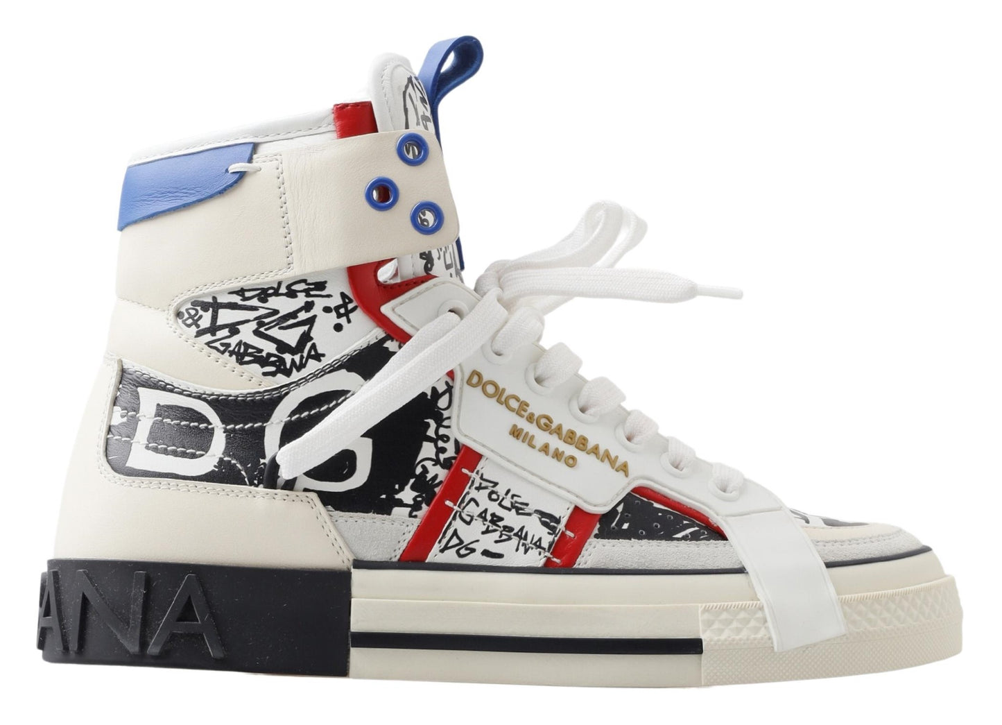 Dolce & Gabbana Exquisite High Top Leather Sneakers - Men's Fashion