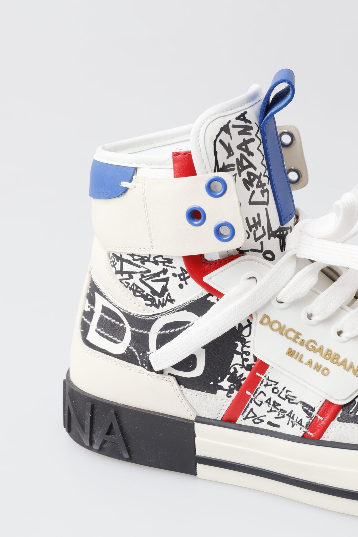 Dolce & Gabbana Exquisite High Top Leather Sneakers - Men's Fashion