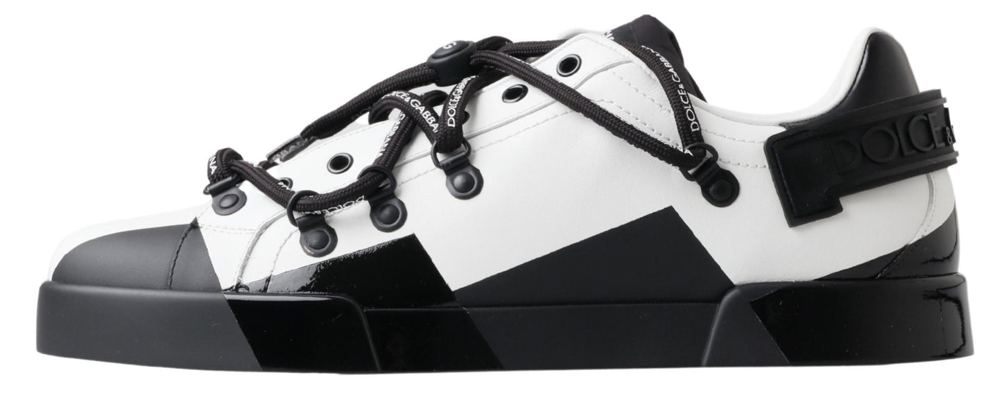 Dolce & Gabbana Elegant Portofino Leather Low Top Sneakers