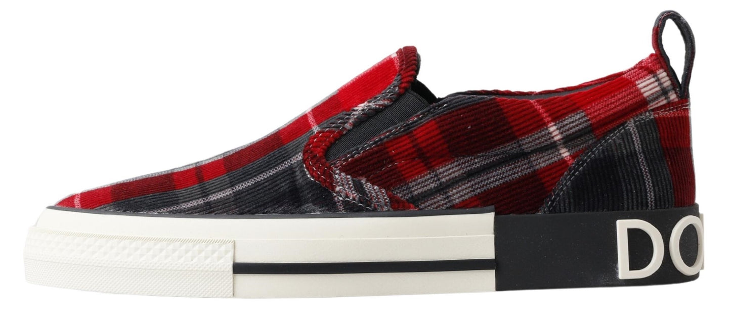 Dolce & Gabbana Checkered Charm Low-Top Sneakers