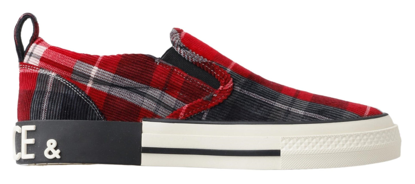 Dolce & Gabbana Checkered Charm Low-Top Sneakers