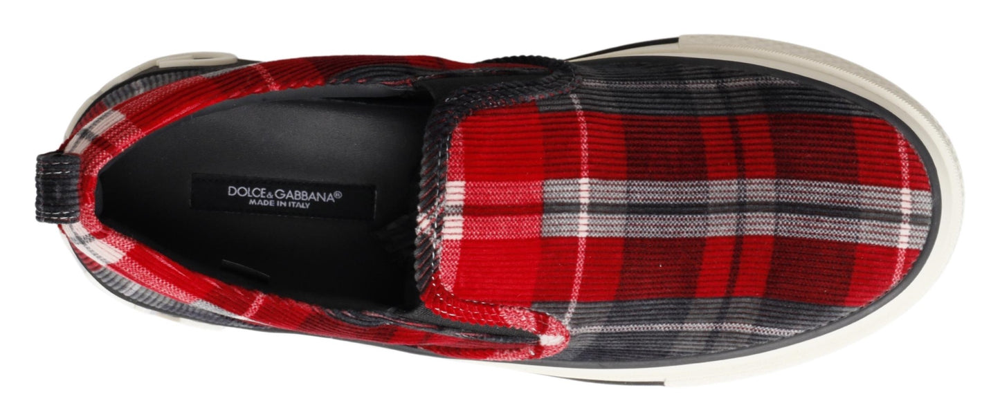 Dolce & Gabbana Checkered Charm Low-Top Sneakers