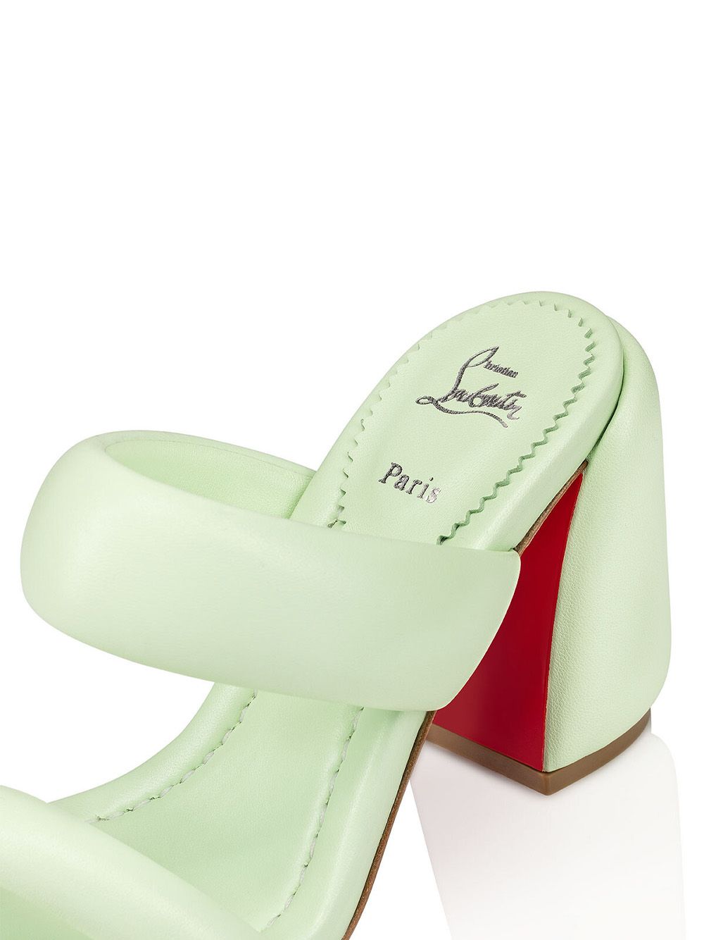 Christian Louboutin Emerald Elegance Leather Mules