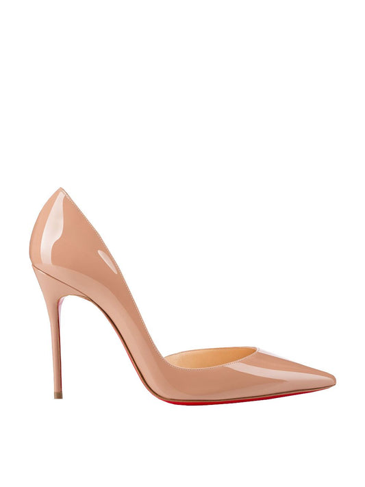 Christian Louboutin Nude Patent Leather Pumps with Red Sole