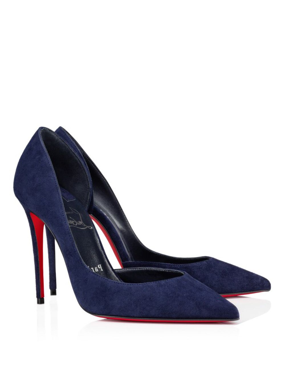 Christian Louboutin Velvet Blue Decollete Stiletto Pumps