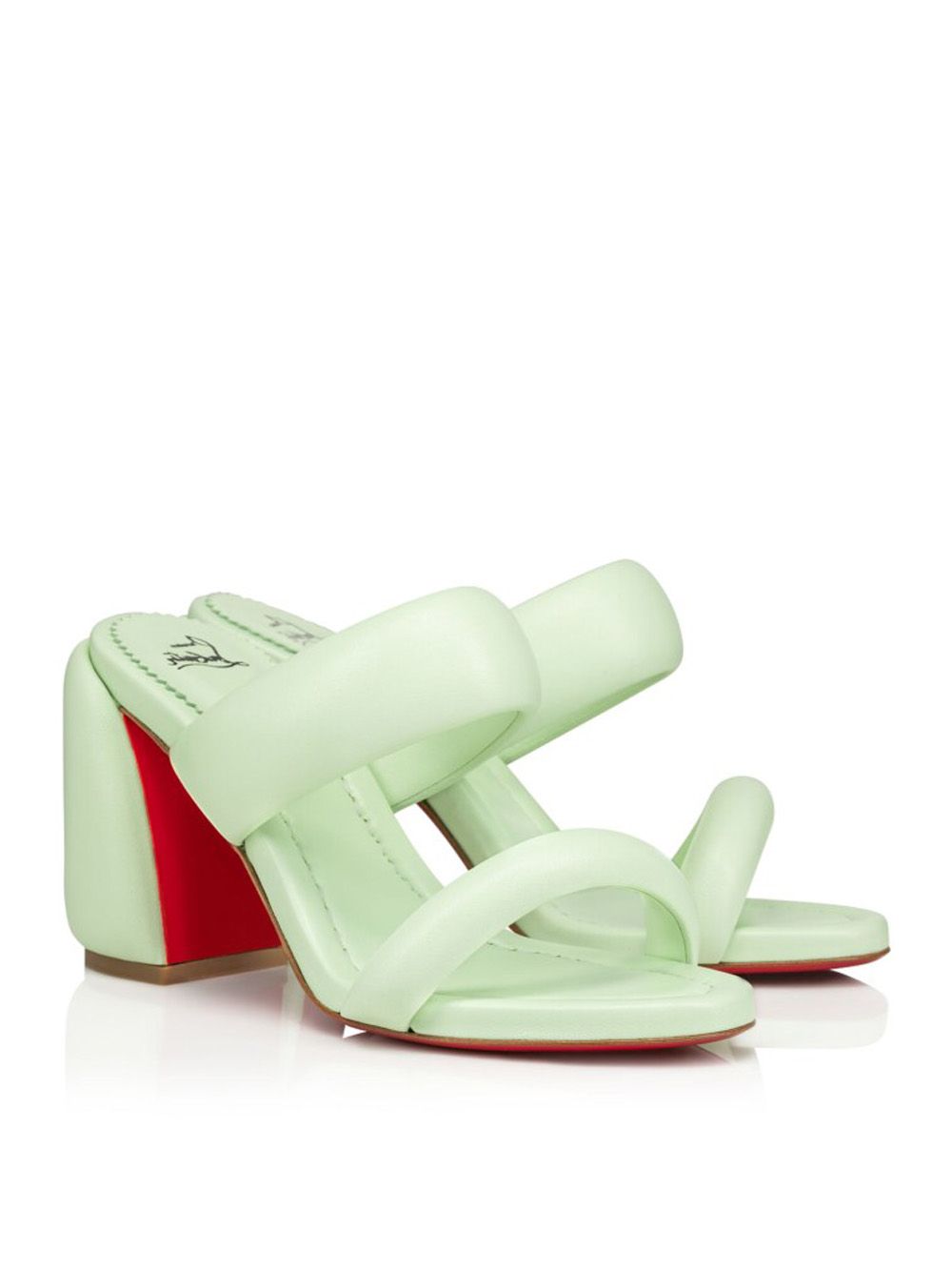 Christian Louboutin Emerald Elegance Leather Mules