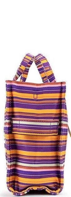 Marc Jacobs The Tote Bag Traveler Tote Medium Purple Cotton Canvas Handbag Purse