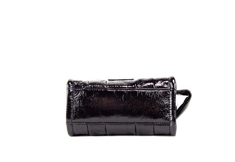 Marc Jacobs The Shiny Crinkle Micro Tote Black Leather Crossbody Bag Handbag