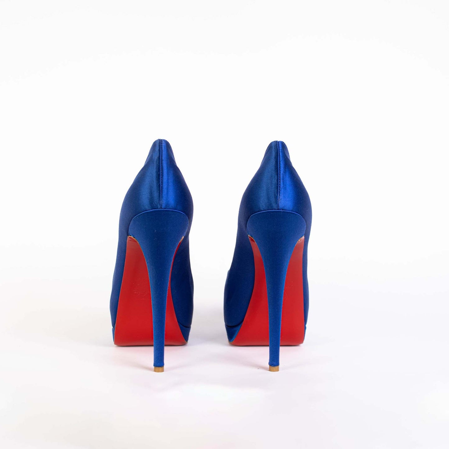 Christian Louboutin Elegant Blue Satin Altadama Pumps