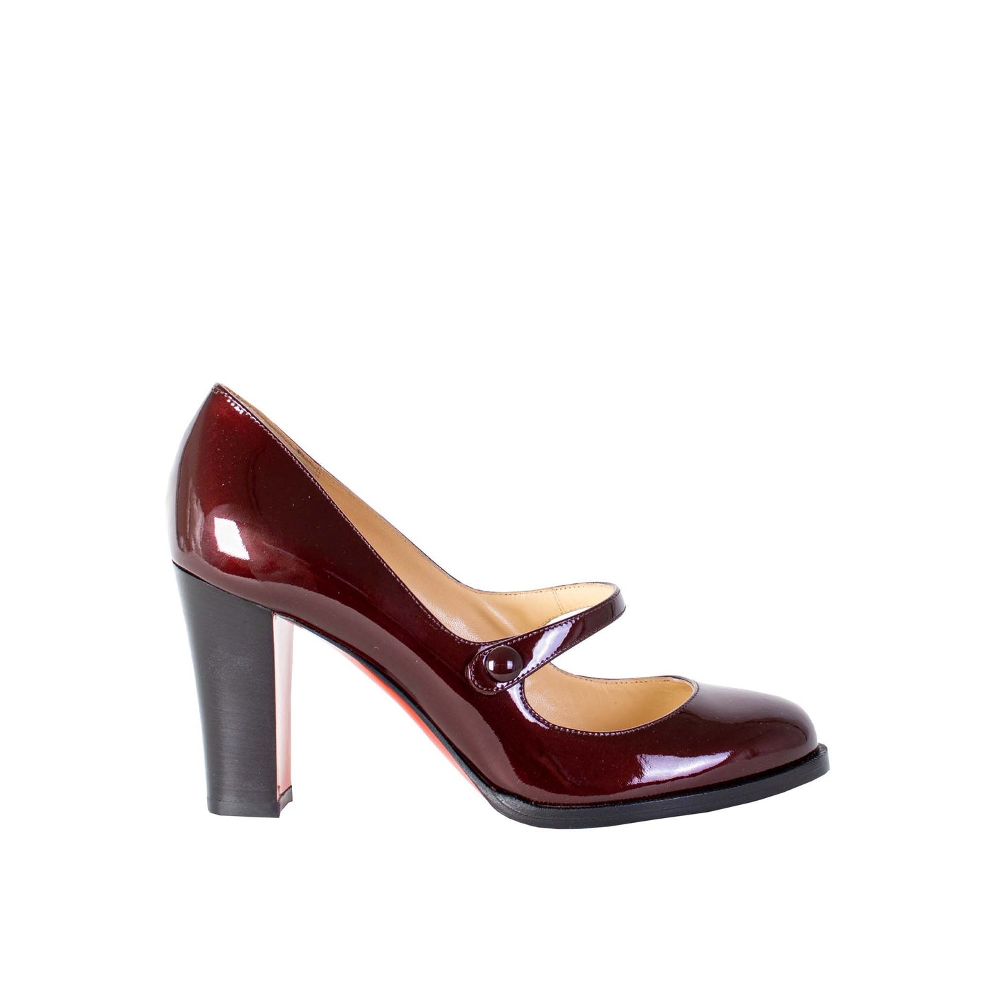 Christian Louboutin Elegant Burgundy Patent Leather Pumps