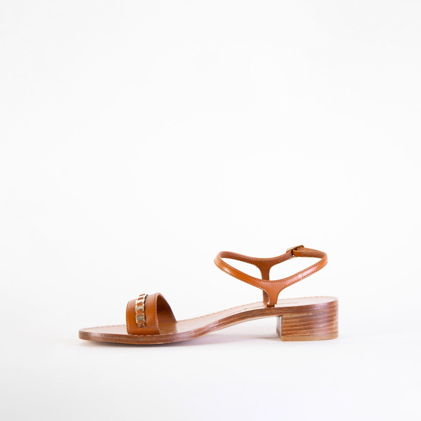 Salvatore Ferragamo Elegant Tremiti Leather Sandals in Brown