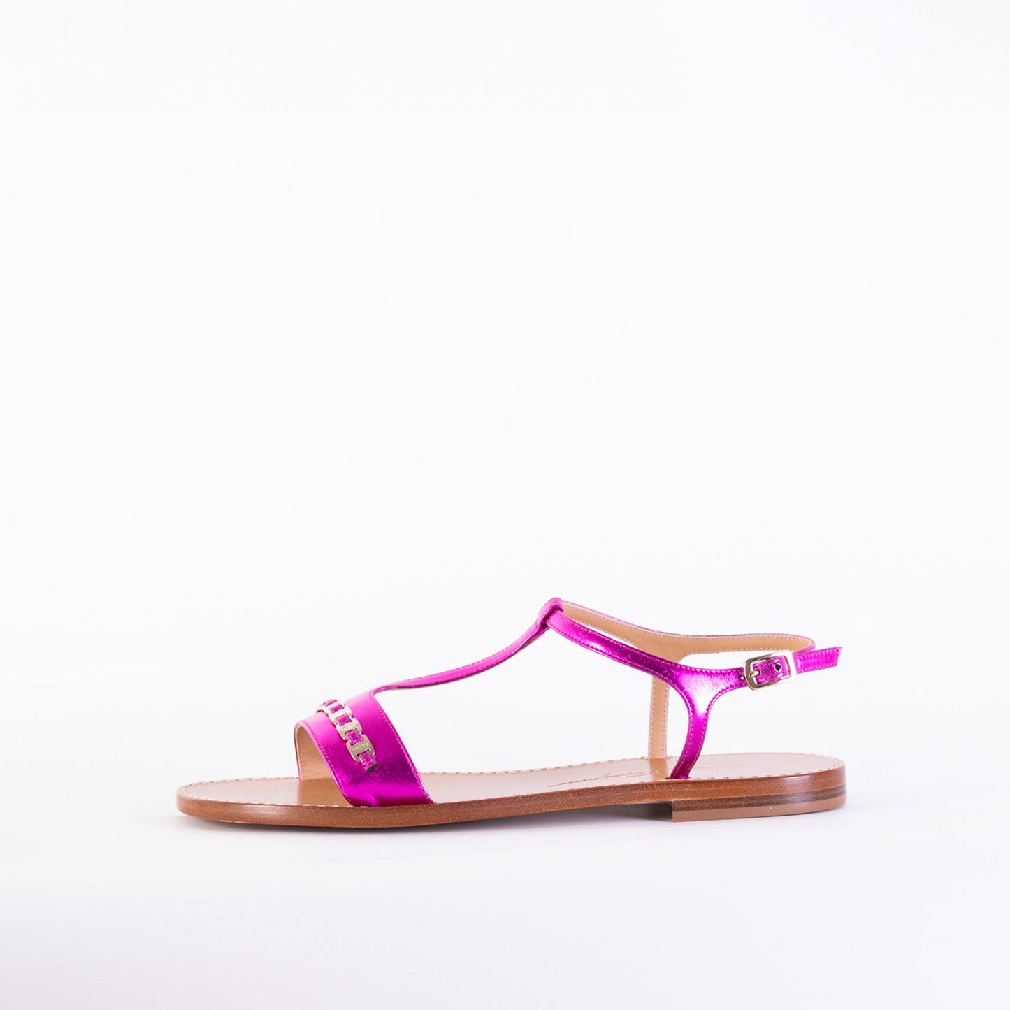 Salvatore Ferragamo Elegant Fuchsia Leather Sandals