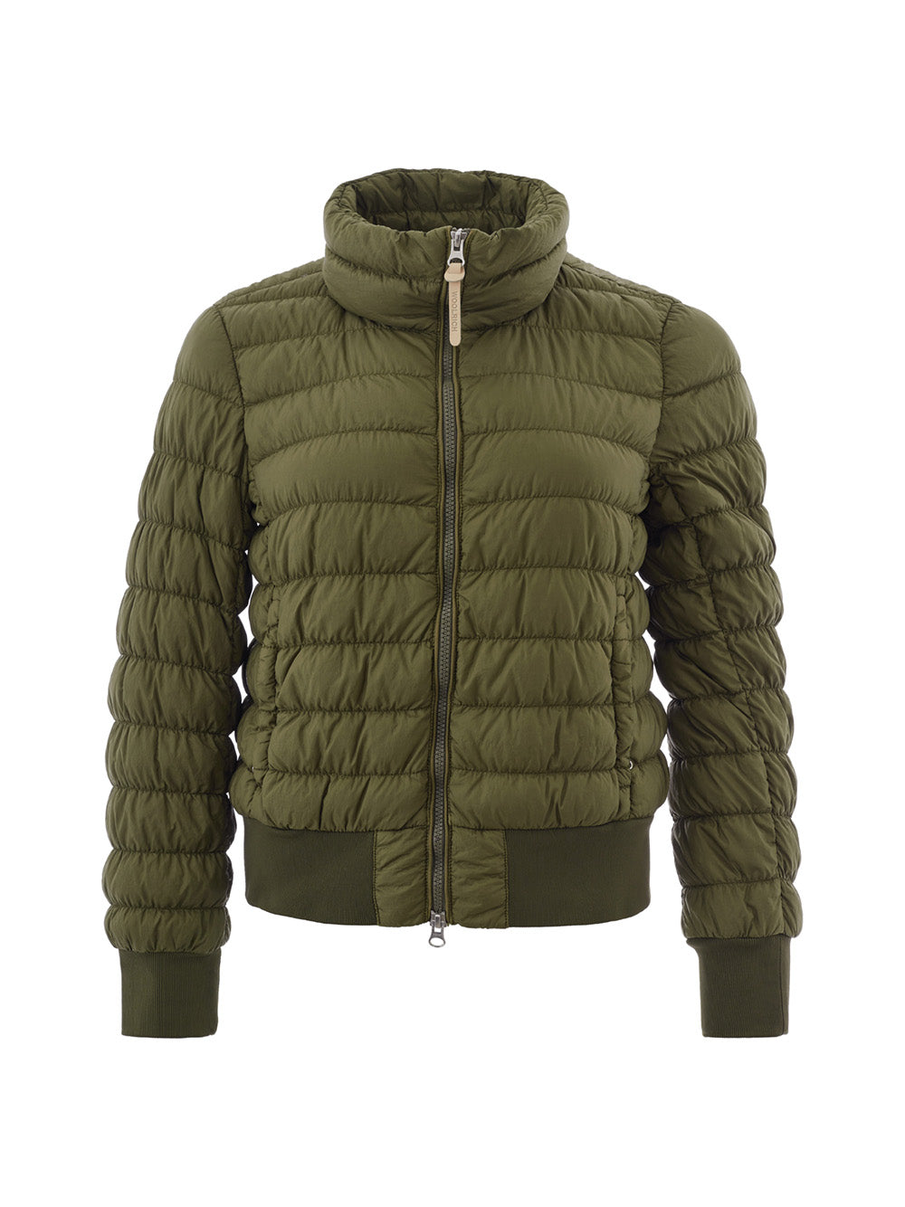 Woolrich Elegant Green Quilted Bomber Jacket