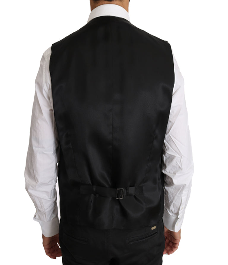 Dolce & Gabbana Elegant Slim Fit Formal Black Vest