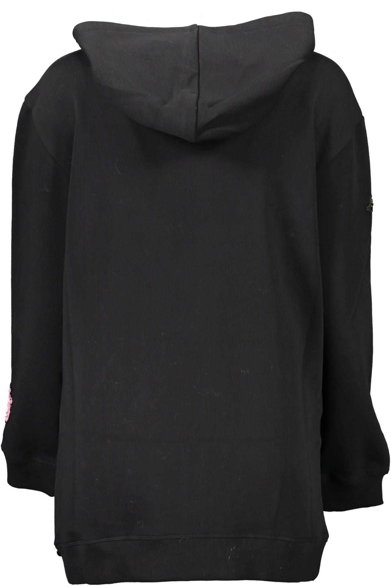 Blugirl Elegant Embroidered Black Cotton Hoodie