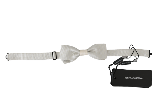 Dolce & Gabbana Elegant Silk White Tie for Sophisticated Style