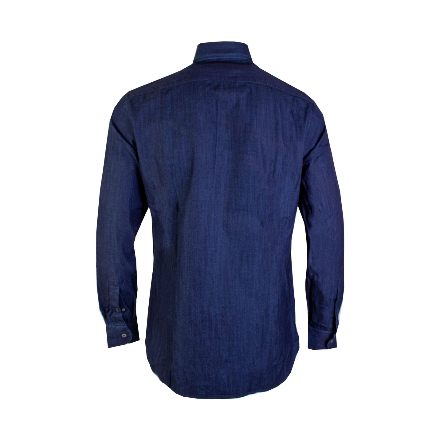 Lardini Chic Classic Fit Blue Denim Cotton Shirt