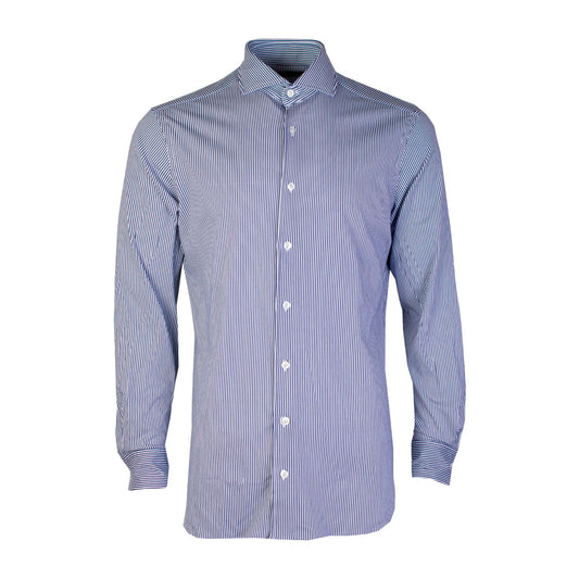 Lardini Light Blue Striped Slim Fit Shirt