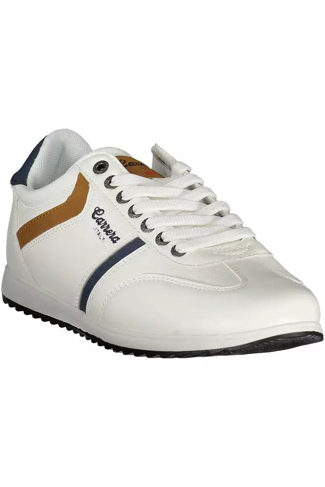 Carrera Eco-Leather Lace-Up Sneakers with Contrast Detail