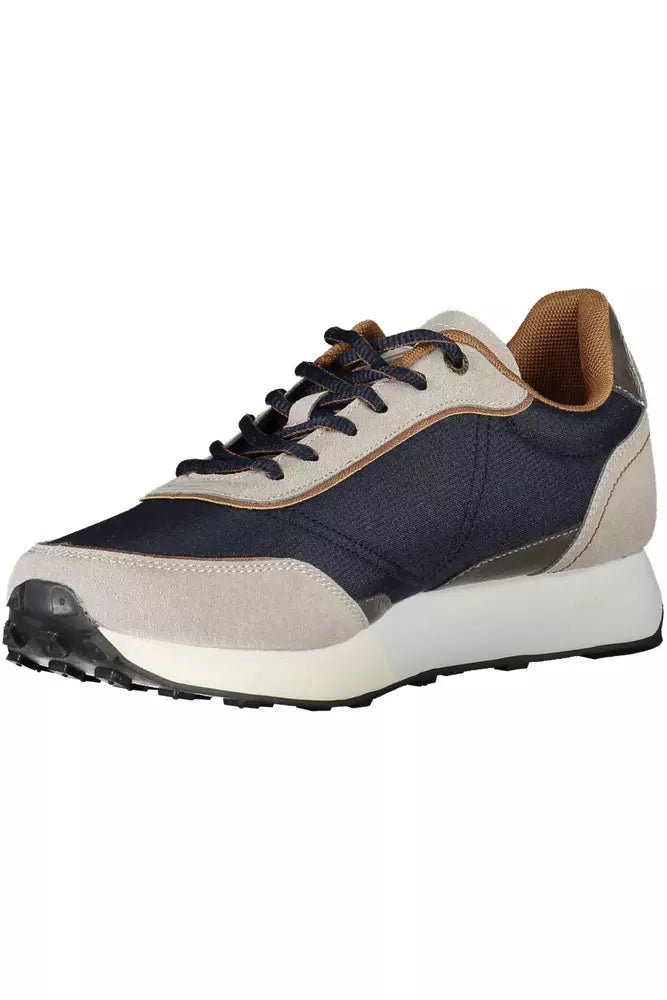 Carrera Sleek Blue Eco-Leather Sneakers