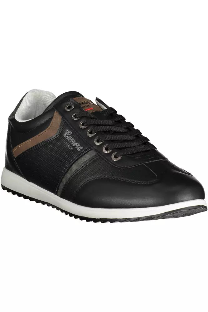 Carrera Sleek Black Sneakers with Contrasting Details